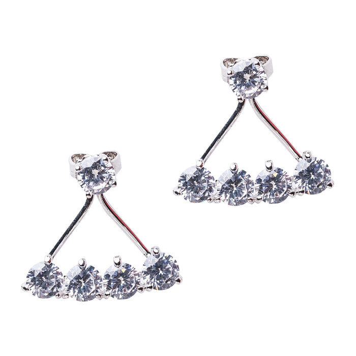 Stud with Curved Row Ear Jackets