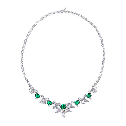 Blue Sapphire Bib Necklace