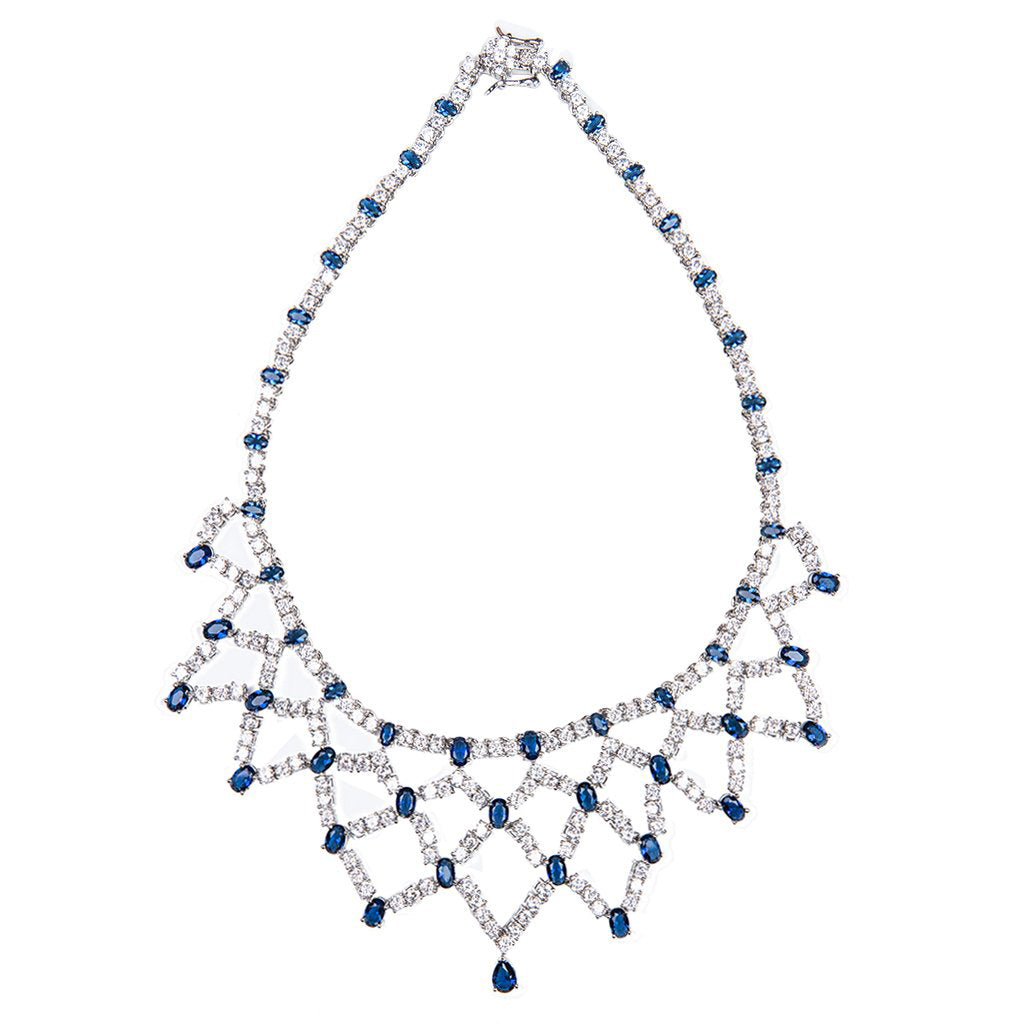 Blue Sapphire Bib Necklace