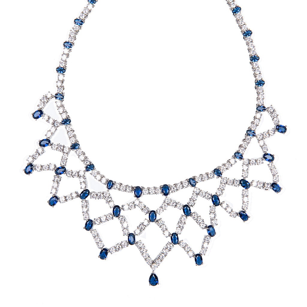 Blue Sapphire Bib Necklace