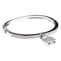 Pave Padlock Bangle