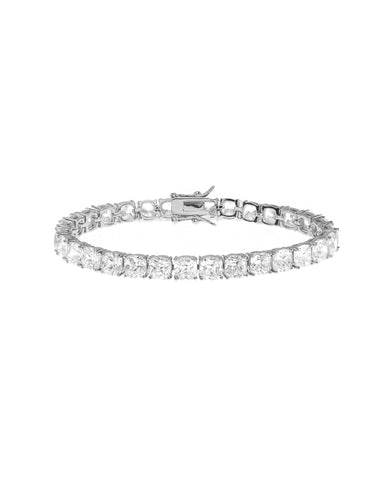 Baguette and Round Stone Tennis Bracelet