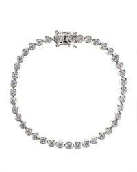 Round CZ Bezel Set Bracelet