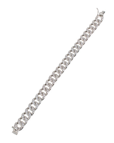 Rhodium Coil Bracelet