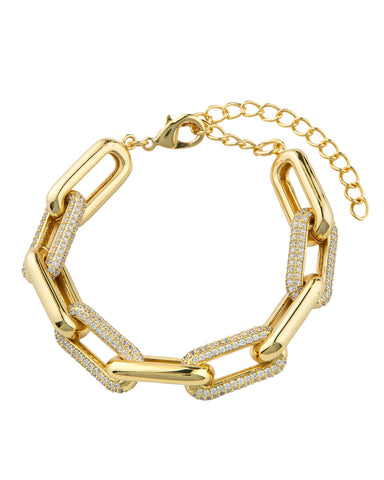 Pave CZ Chain Bracelet