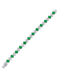 Emerald Alternating CZ Bracelet