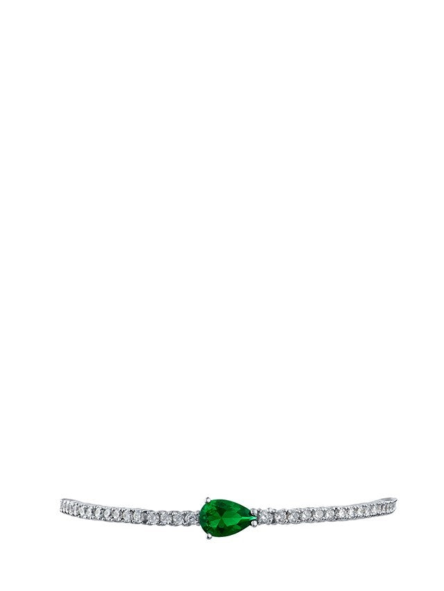 Emerald Pear CZ Bracelet