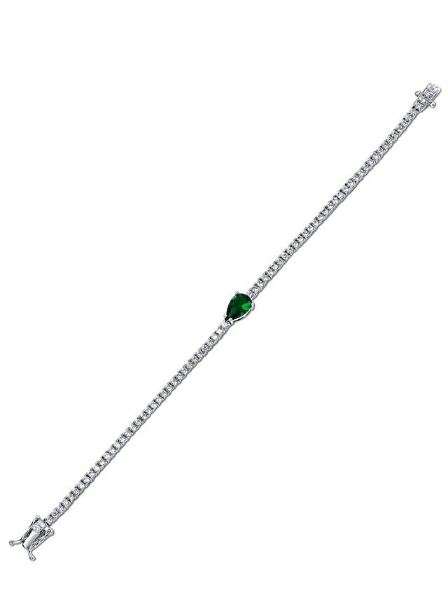 Emerald Pear CZ Bracelet