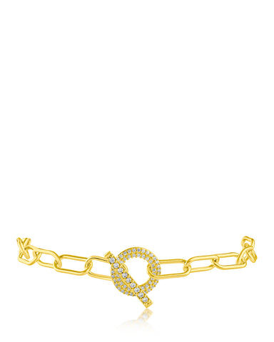 Triple Pave Link Necklace