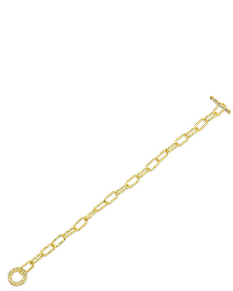 CZ Toggle Chain Bracelet