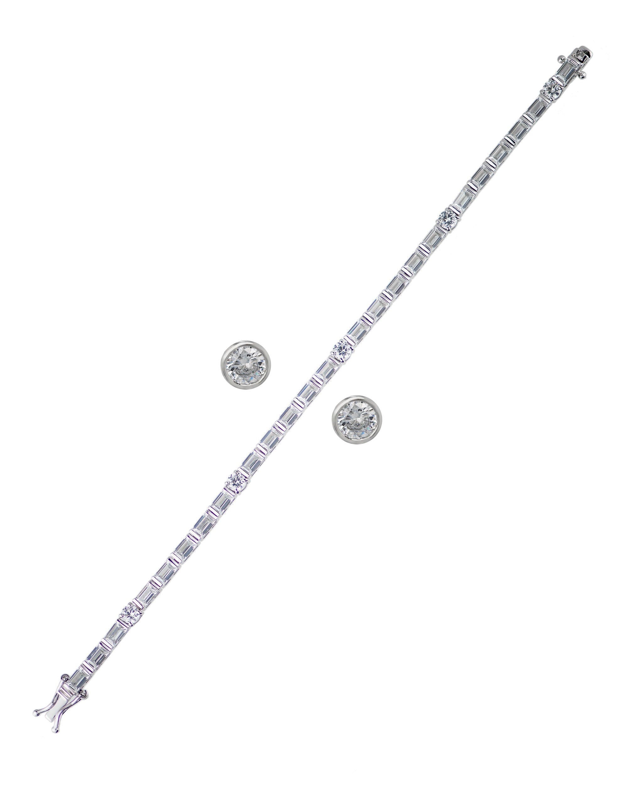 Round and Baguette CZ Set