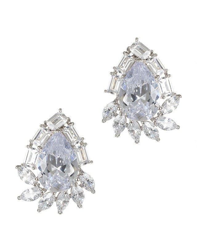 Large Pear Statement Earrings