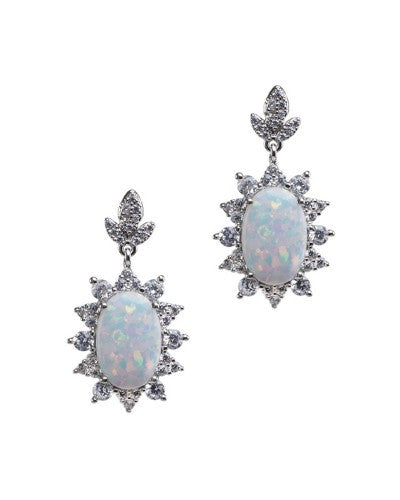 Opal Leaf Earrings