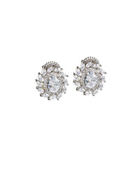 Oval and Marquise Stud Earrings