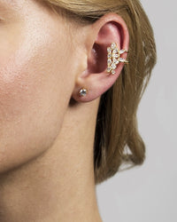 CZ Stud and Ear Cuff