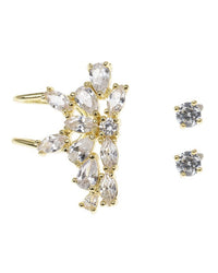 CZ Stud and Ear Cuff