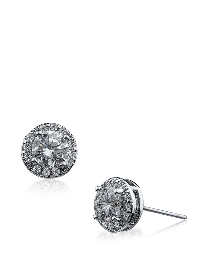 CZ Halo Studs