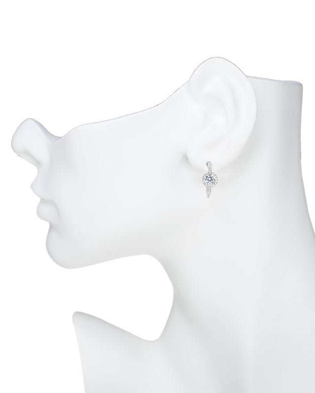 Pave CZ Huggie Hoop