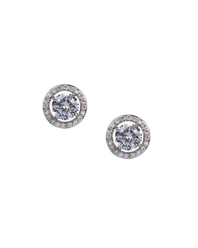 Round Stud Jacket Earrings