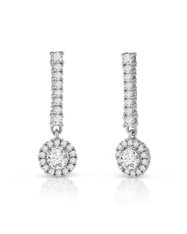 Round and Marquise CZ Stud Earrings