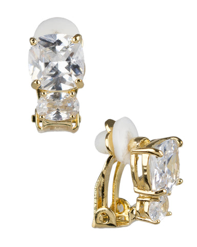 Pear CZ Huggie Hoop