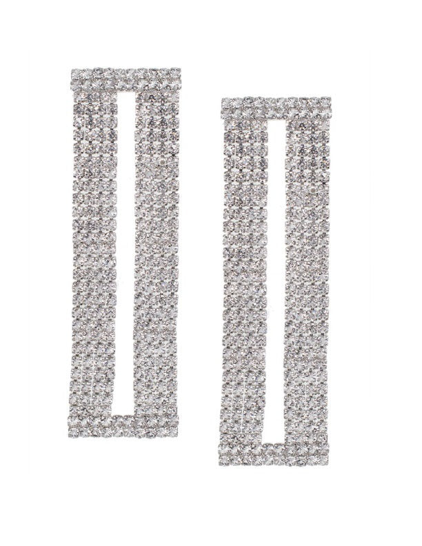 Open Rectangle Elongated Earrings