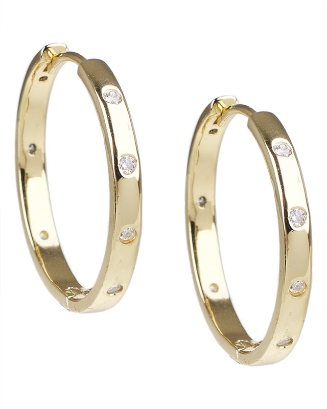 Round Hoop Earrings