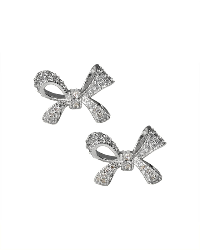 Pave Bow Earrings