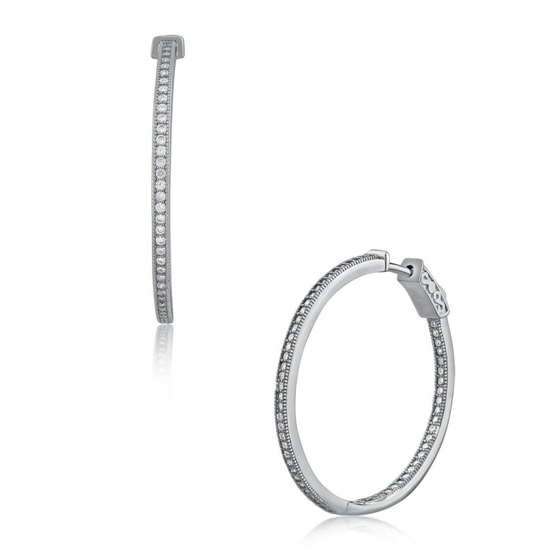 Micro Pave Hoop Earrings