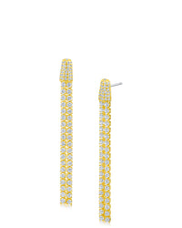 Pave Double Stranded Earrings