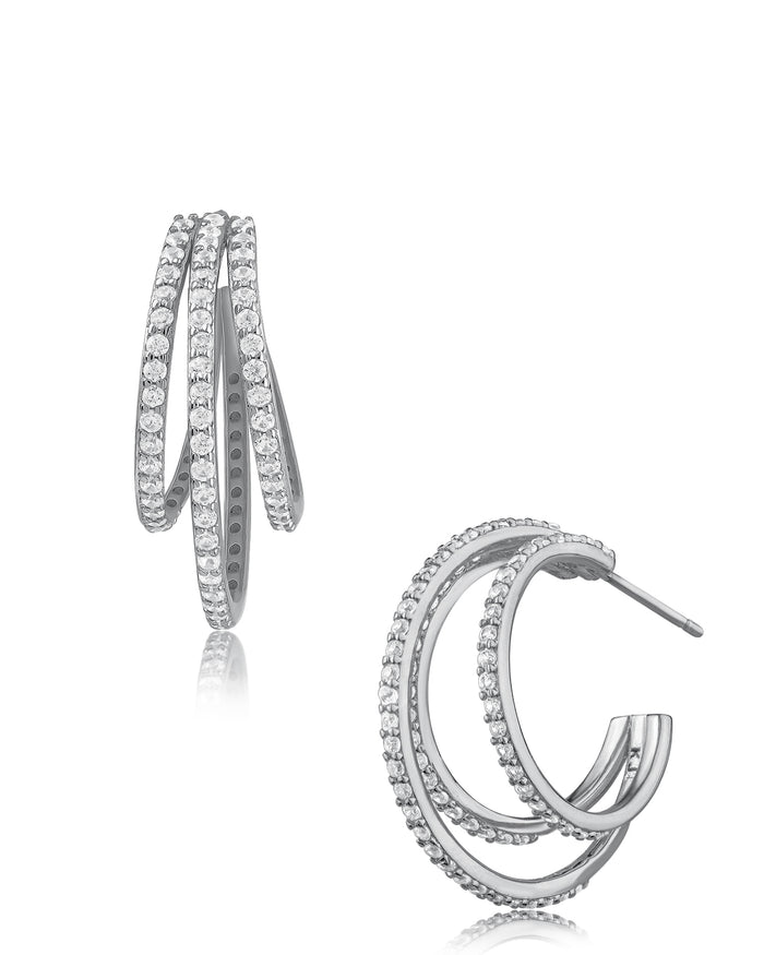 Petite Triple Hoop Earrings