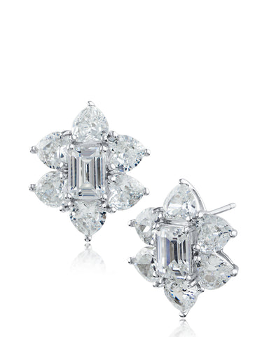 Emerald Double Drop Earrings