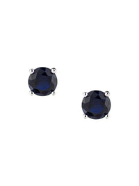 Classic Blue CZ Pierced Stud Earring