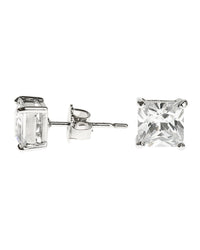 Princess Cut CZ Studs