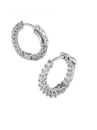 Inside-Out CZ Hoop Earrings