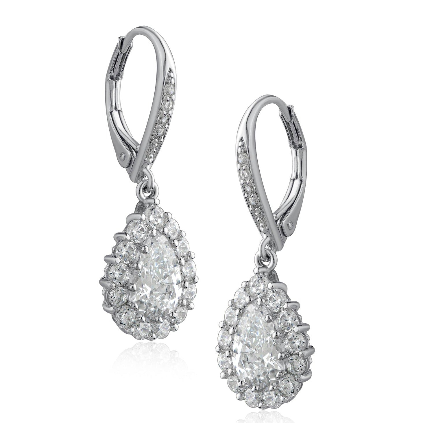 Amazon.com: Harlorki Women's 925 Silver Plated Shiny Teardrop Shape Hook  Drop Dangle Earrings Fashion Costume Jewelry: Clothing, Shoes & Jewelry