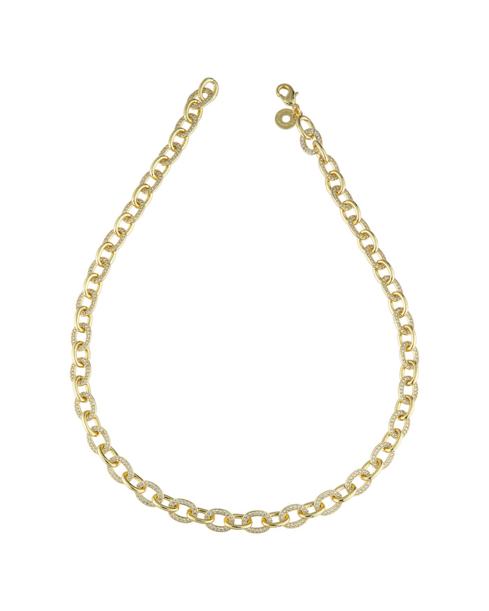 Pave CZ Chain Necklace