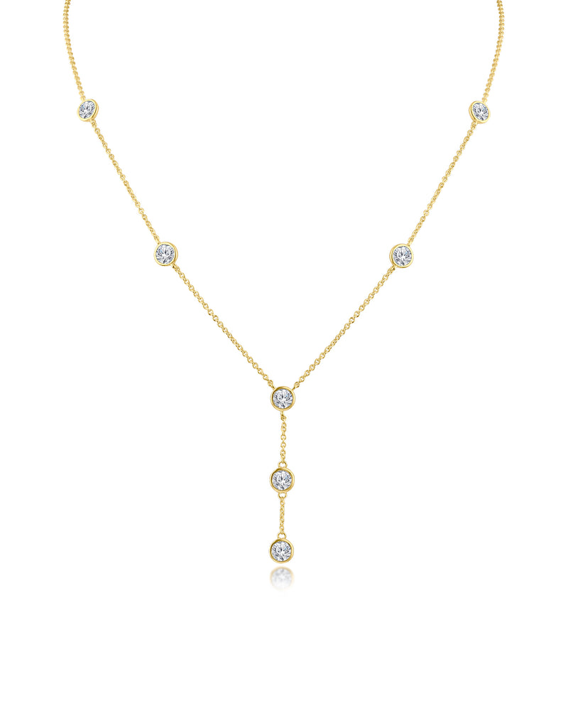 Round CZ Y- Necklace