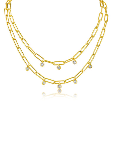 Pave CZ Oversized Chain Ring