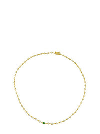 Round Graduated CZ Station Necklace