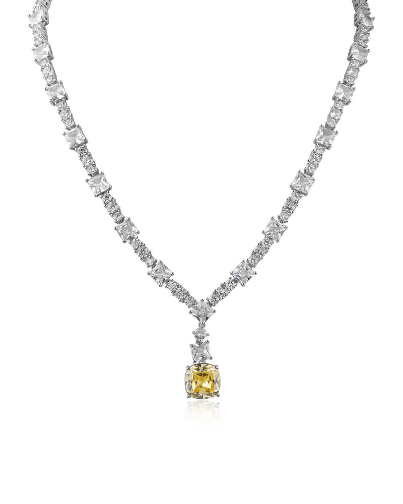 Canary CZ Drop Necklace