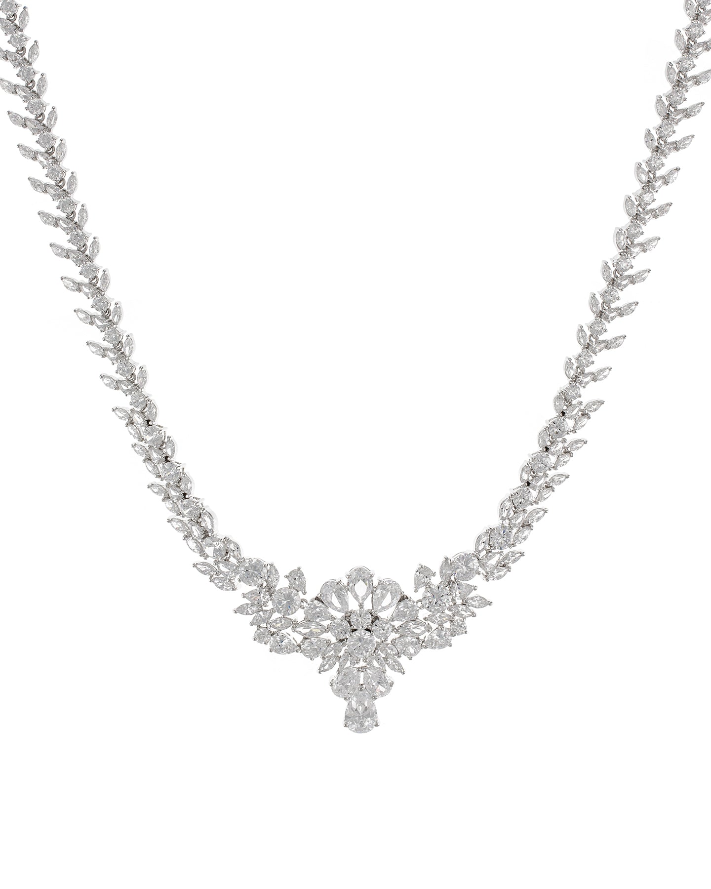 CZ Mosaic Collar Necklace