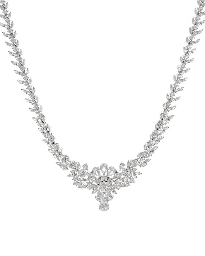 CZ Mosaic Collar Necklace