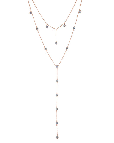58" Yellow Gold Station Necklace