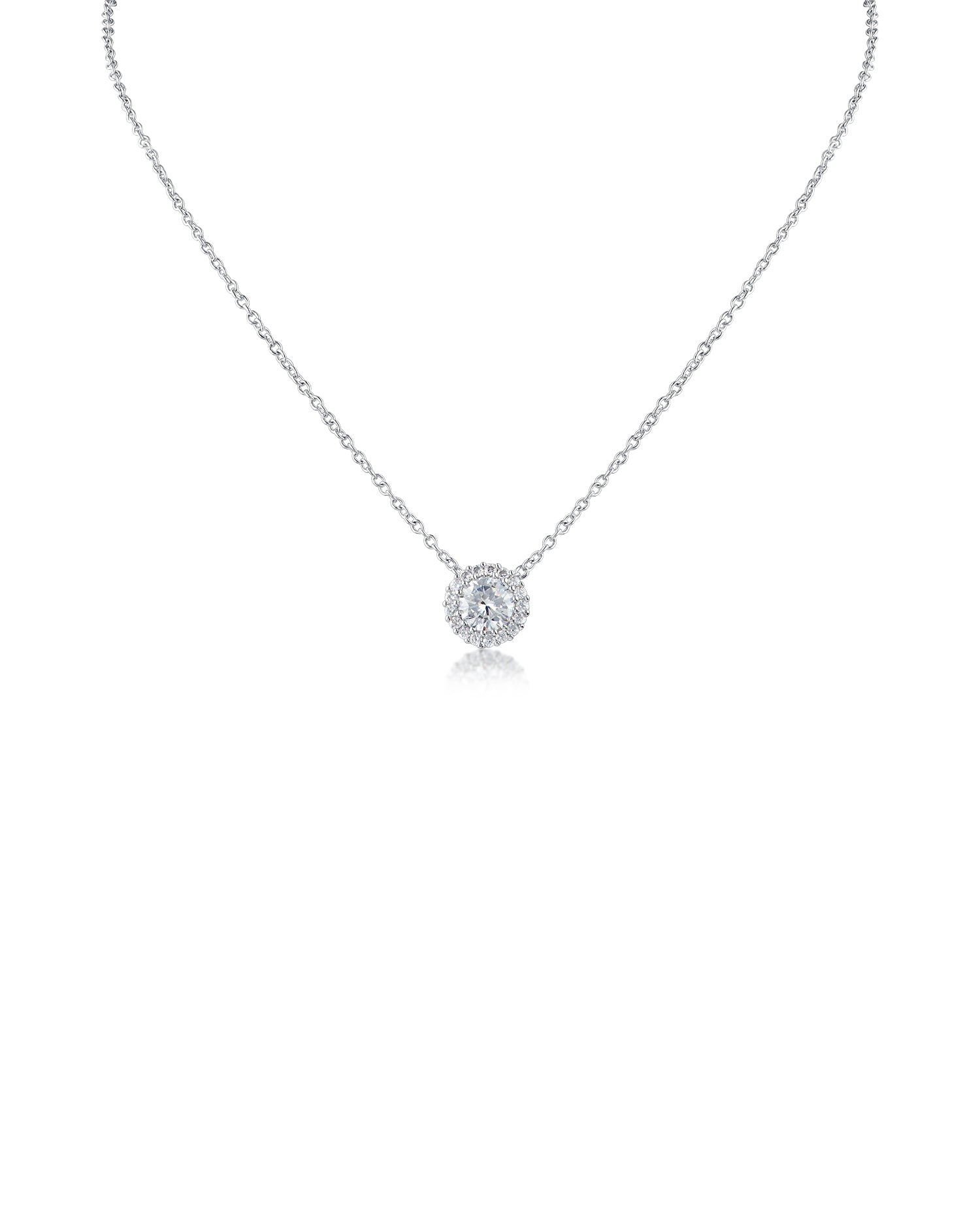 CZ by Kenneth Jay Lane Pendant and Round Halo Earring Set