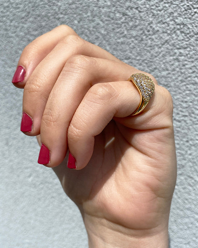 Pave Signet Pinky Ring