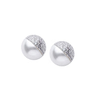 CZ and Pearl Split Stud