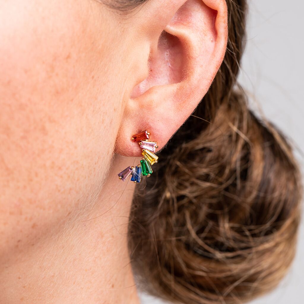 Rainbow Crescent Earrings