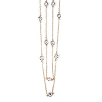 58" Yellow Gold Station Necklace