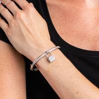 Pave Padlock Bangle
